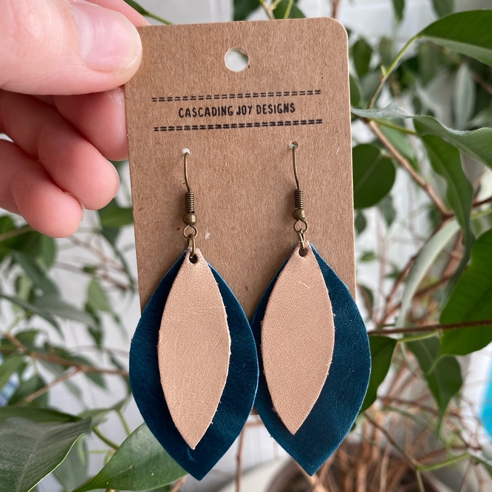 Handmade Genuine Leather Earrings
